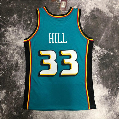 GRANT HILL DETROIT PISTONS THROWBACK JERSEY (HEAT APPLIED) - Prime Reps