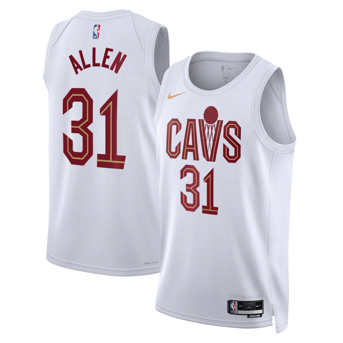 JARRETT ALLEN CLEVELAND CAVALIERS 2022-23 ASSOCIATION JERSEY - Prime Reps