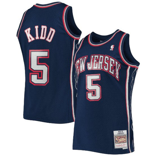 JASON KIDD NEW JERSEY NETS THROWBACK JERSEY (HEAT APPLIED) - Prime Reps
