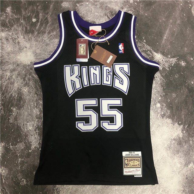 JASON WILLIAMS SACRAMENTO KINGS THROWBACK JERSEY (HEAT APPLIED) - Prime Reps