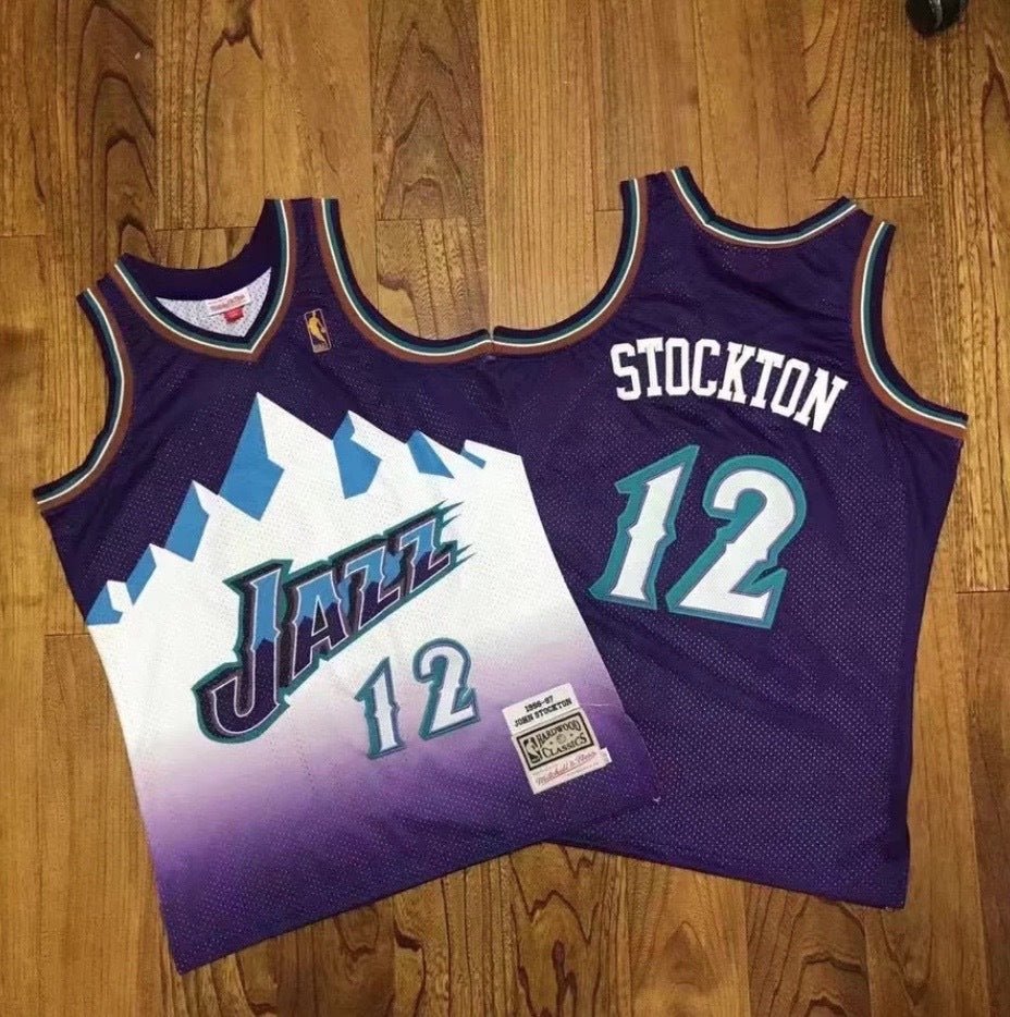JOHN STOCKTON UTAH JAZZ THROWBACK JERSEY - Prime Reps
