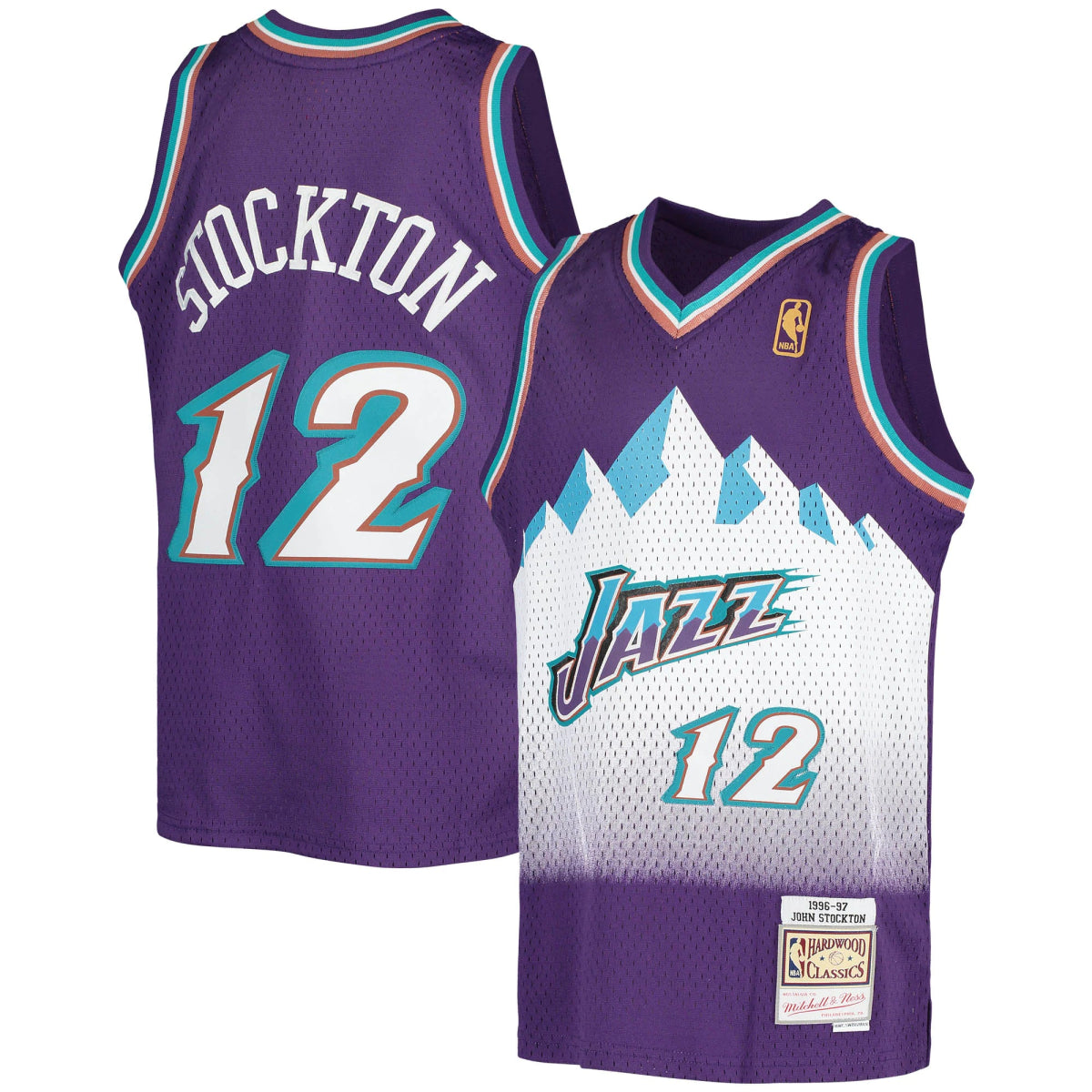 JOHN STOCKTON UTAH JAZZ THROWBACK JERSEY - Prime Reps