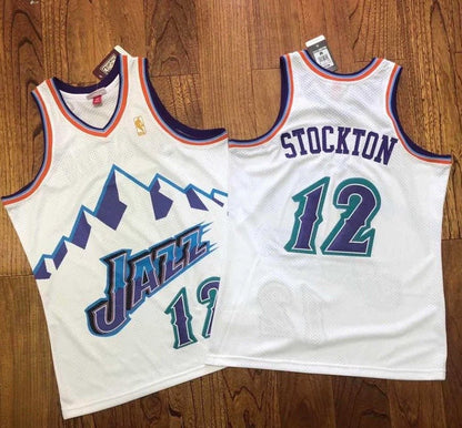 JOHN STOCKTON UTAH JAZZ THROWBACK JERSEY - Prime Reps