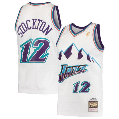 JOHN STOCKTON UTAH JAZZ THROWBACK JERSEY - Prime Reps