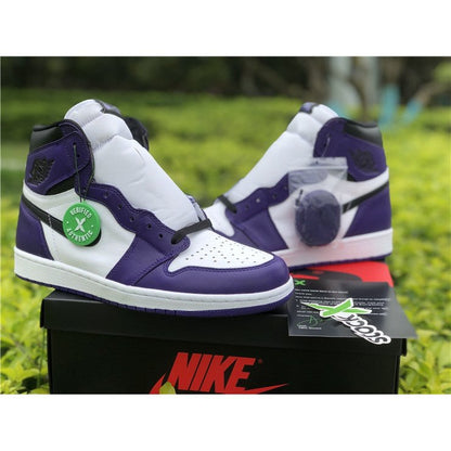 JORDAN 1 HIGH x COURT PURPLE WHITE - Prime Reps