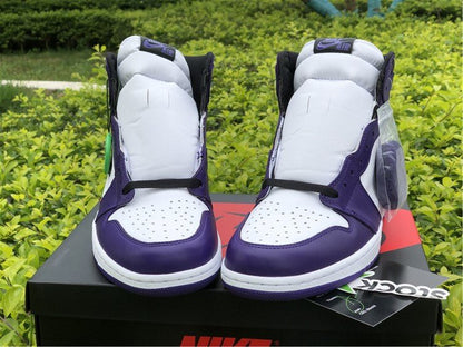 JORDAN 1 HIGH x COURT PURPLE WHITE - Prime Reps