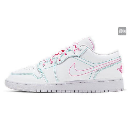 JORDAN 1 LOW x WHITE GREEN PINK - Prime Reps