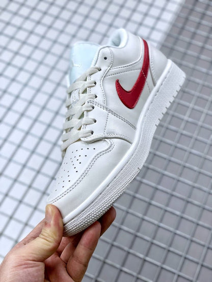 JORDAN 1 LOW x WHITE UNIVERSITY RED - Prime Reps