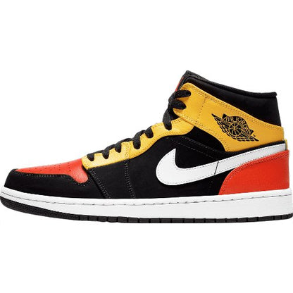 JORDAN 1 MID x BLACK AMARILLO ORANGE - Prime Reps