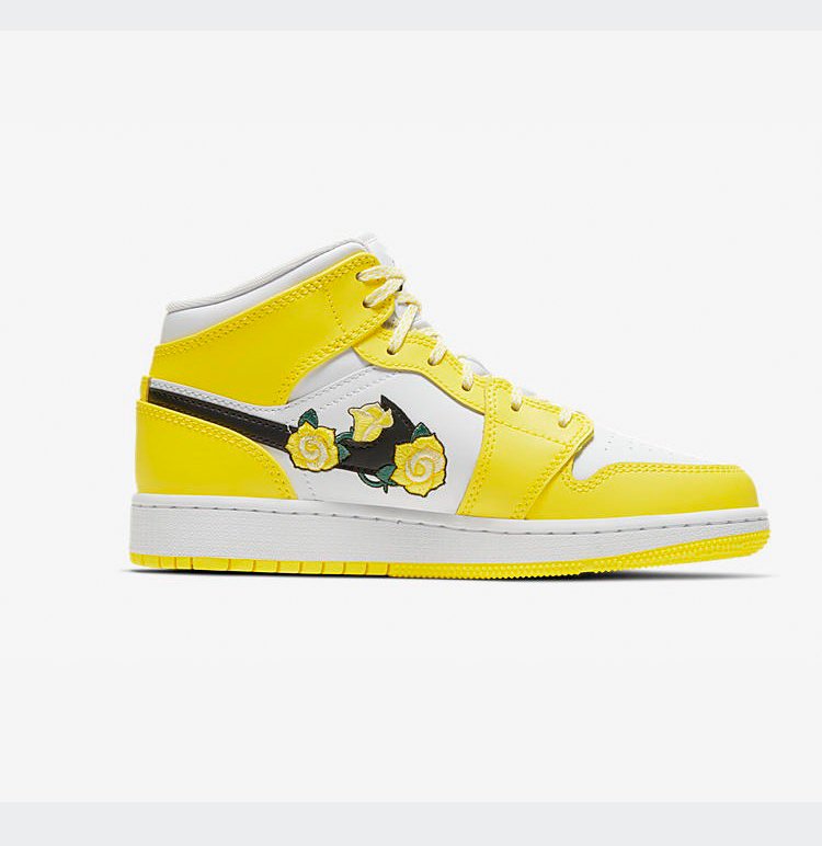 JORDAN 1 MID x DYNAMIC YELLOW FLORAL