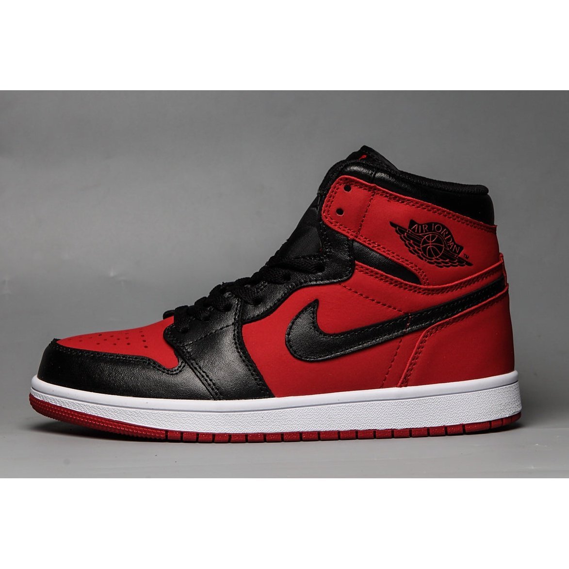 Nike air force 1 mid bred clearance black/gym red-white