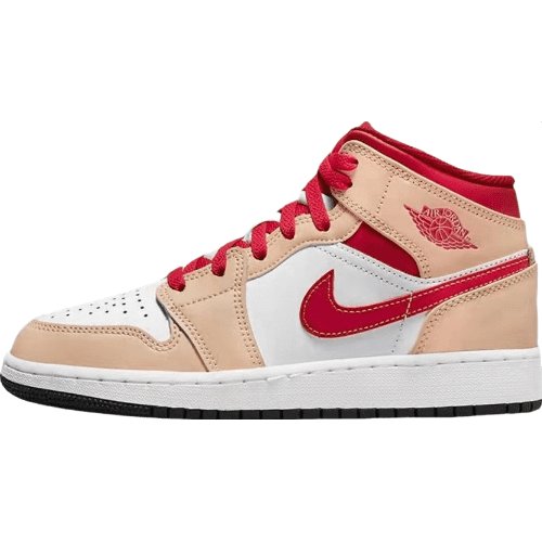 JORDAN 1 MID x LIGHT CURRY CARDINAL - Prime Reps