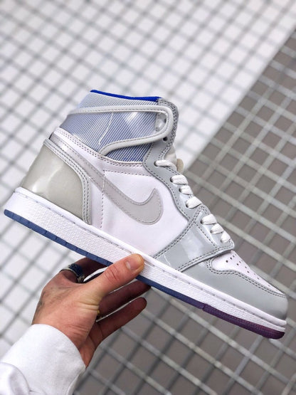 JORDAN 1 RETRO HIGH x ZOOM WHITE RACER BLUE - Prime Reps