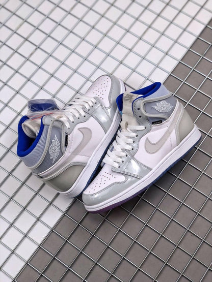 JORDAN 1 RETRO HIGH x ZOOM WHITE RACER BLUE - Prime Reps