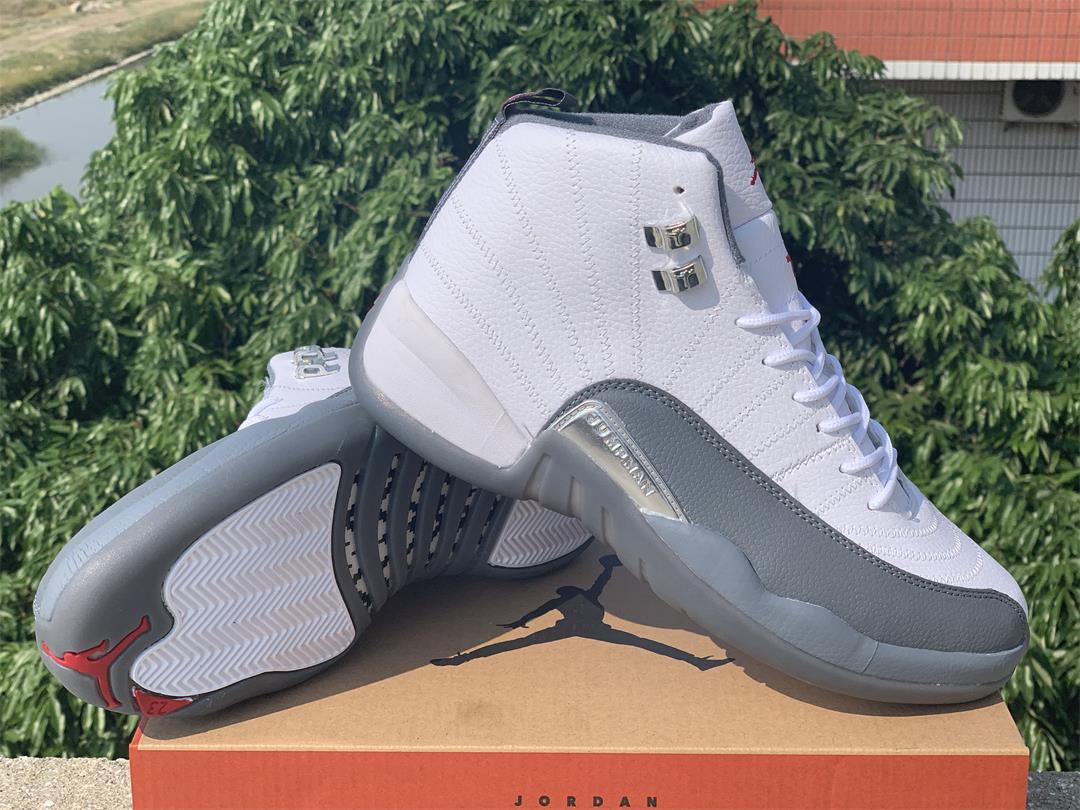 JORDAN 12 RETRO x WHITE DARK GREY