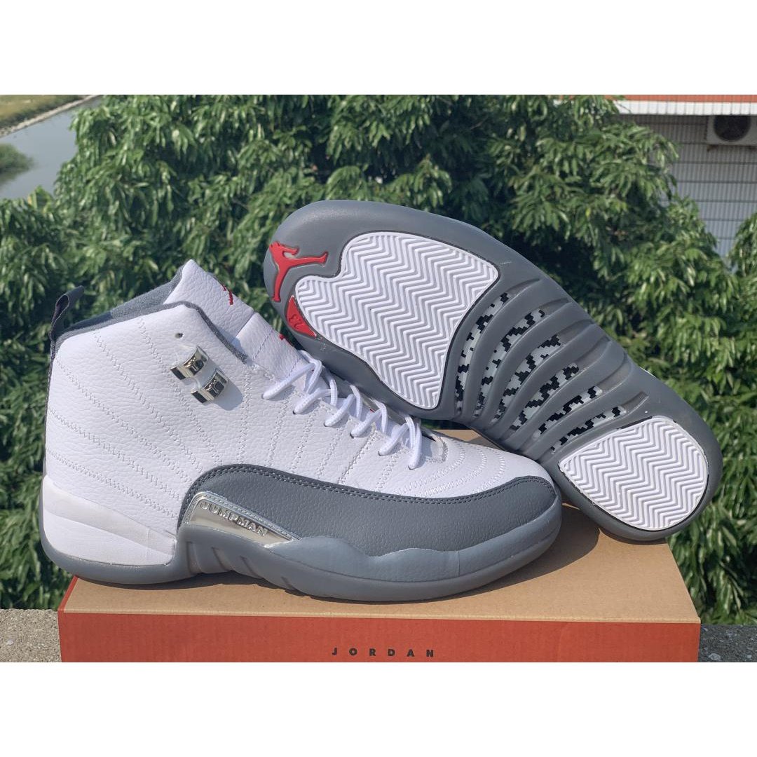 JORDAN 12 RETRO x WHITE DARK GREY