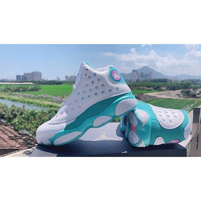 JORDAN 13 RETRO x WHITE SOAR GREEN PINK - Prime Reps