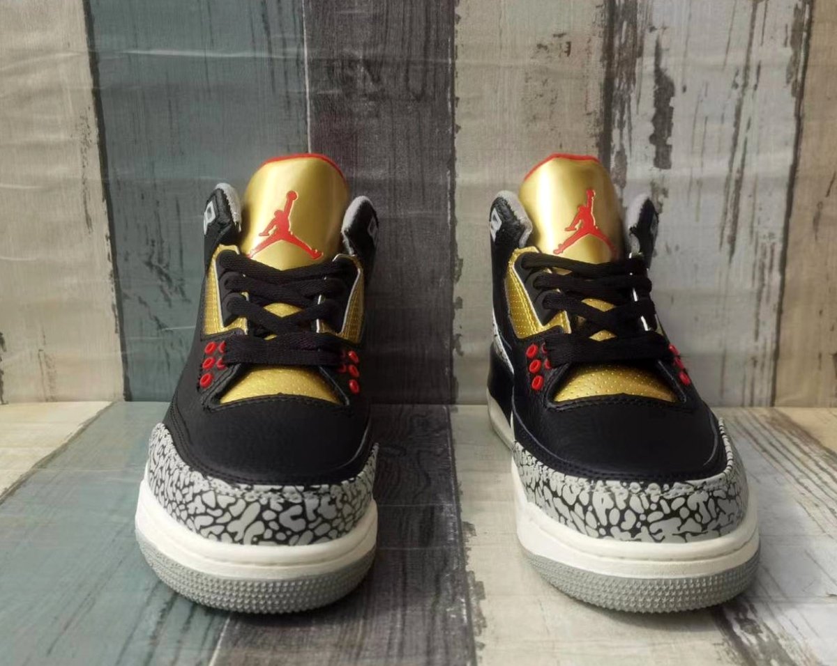 JORDAN 3 x BLACK CEMENT GOLD - Prime Reps