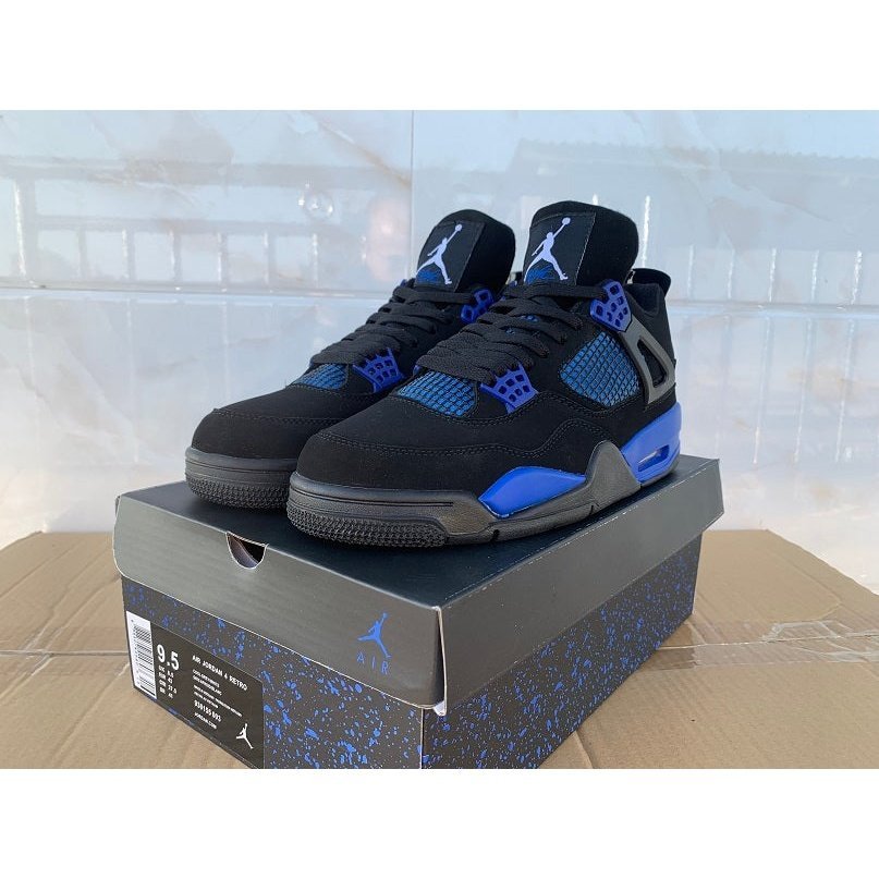 Black and blue 4s clearance jordans