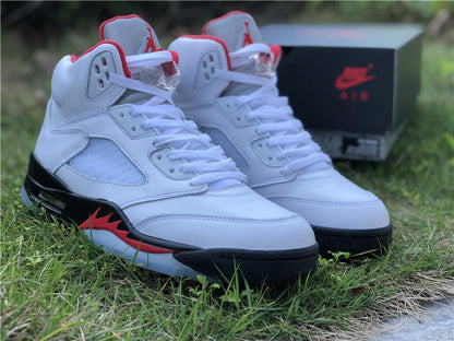 JORDAN 5 RETRO x FIRE RED SILVER TONGUE - Prime Reps