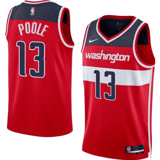 JORDAN POOLE WASHINGTON WIZARDS ICON JERSEY - Prime Reps
