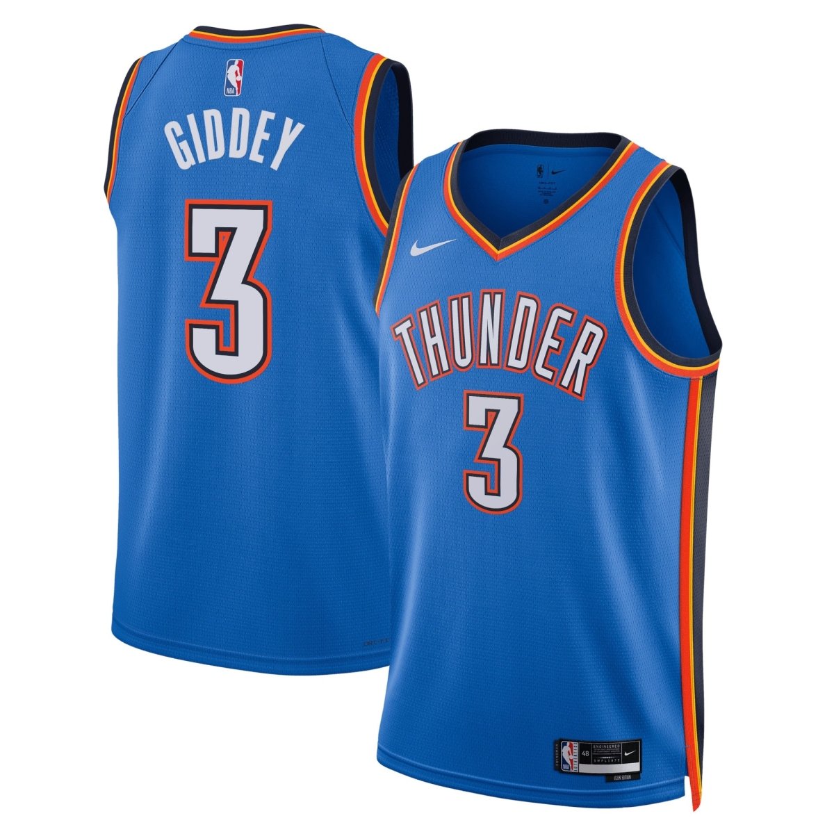 JOSH GIDDEY OKLAHOMA CITY THUNDER ICON JERSEY - Prime Reps
