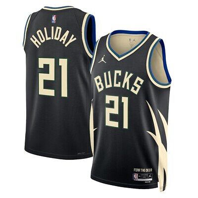 JRUE HOLIDAY MILWAUKEE BUCKS 2022-23 STATEMENT JERSEY - Prime Reps