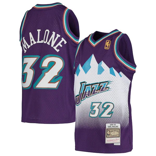 KARL MALONE UTAH JAZZ THROWBACK JERSEY - Prime Reps
