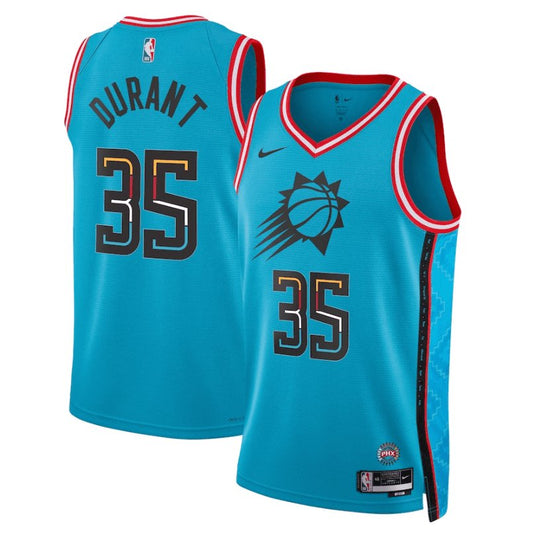 Kevin Durant Brooklyn Nets Signed Classic City Edition Blue Jersey