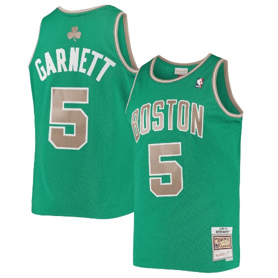 KEVIN GARNETT BOSTON CELTICS THROWBACK JERSEY (HEAT APPLIED) - Prime Reps