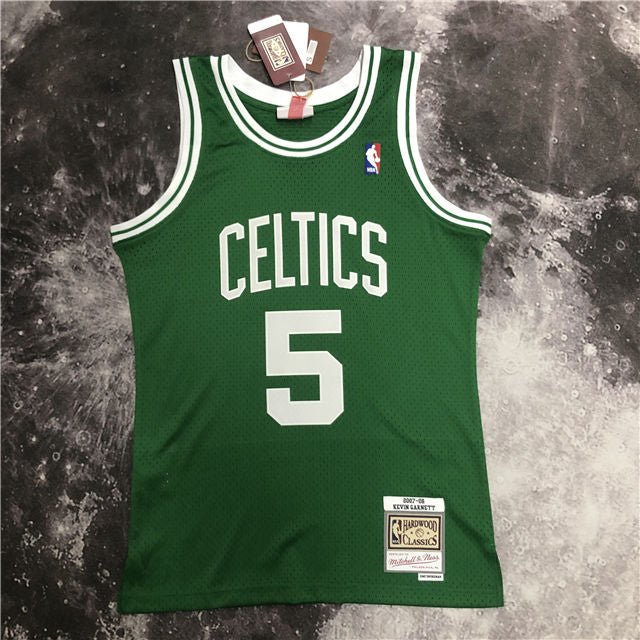 KEVIN GARNETT BOSTON CELTICS THROWBACK JERSEY (HEAT APPLIED) - Prime Reps