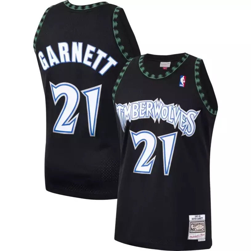 KEVIN GARNETT MINNESOTA TIMBERWOLVES THROWBACK JERSEY (HEAT APPLIED) - Prime Reps