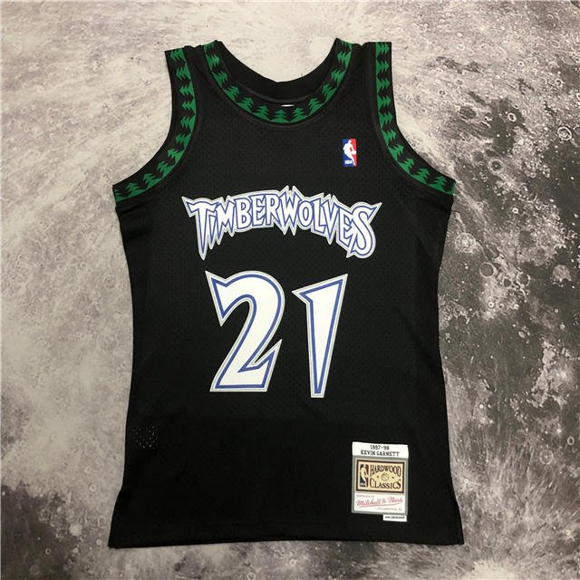 KEVIN GARNETT MINNESOTA TIMBERWOLVES THROWBACK JERSEY (HEAT APPLIED) - Prime Reps