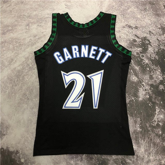 KEVIN GARNETT MINNESOTA TIMBERWOLVES THROWBACK JERSEY (HEAT APPLIED) - Prime Reps