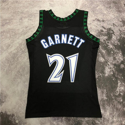 KEVIN GARNETT MINNESOTA TIMBERWOLVES THROWBACK JERSEY (HEAT APPLIED) - Prime Reps