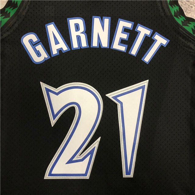 KEVIN GARNETT MINNESOTA TIMBERWOLVES THROWBACK JERSEY (HEAT APPLIED) - Prime Reps