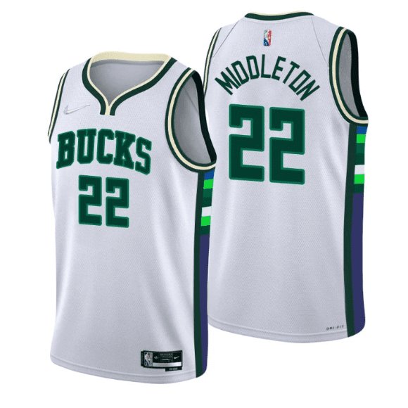 KHRIS MIDDLETON MILWAUKEE BUCKS 2021-22 CITY EDITION JERSEY - Prime Reps