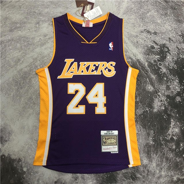 KOBE BRYANT #24 LOS ANGELES LAKERS PURPLE THROWBACK JERSEY (HEAT APPLIED) - Prime Reps