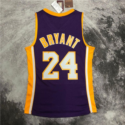 KOBE BRYANT #24 LOS ANGELES LAKERS PURPLE THROWBACK JERSEY (HEAT APPLIED) - Prime Reps