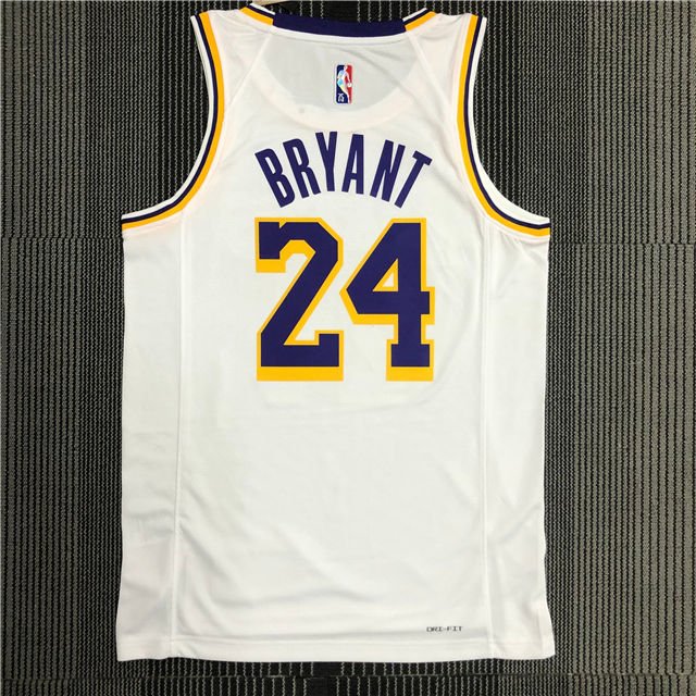 KOBE BRYANT #24 LOS ANGELES LAKERS WHITE JERSEY - Prime Reps