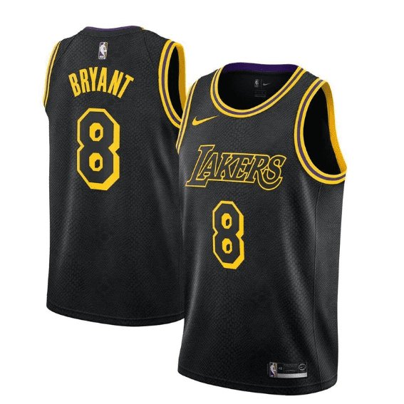 KOBE BRYANT #8 LOS ANGELES LAKERS BLACK CITY EDITION JERSEY - Prime Reps