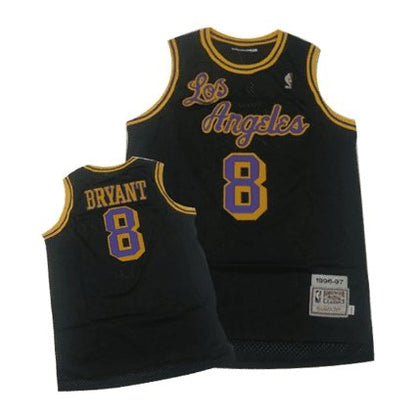 KOBE BRYANT #8 LOS ANGELES LAKERS BLACK THROWBACK JERSEY - Prime Reps