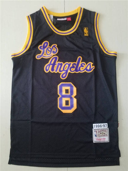 KOBE BRYANT #8 LOS ANGELES LAKERS BLACK THROWBACK JERSEY - Prime Reps