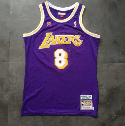 KOBE BRYANT #8 LOS ANGELES LAKERS PURPLE THROWBACK JERSEY - Prime Reps