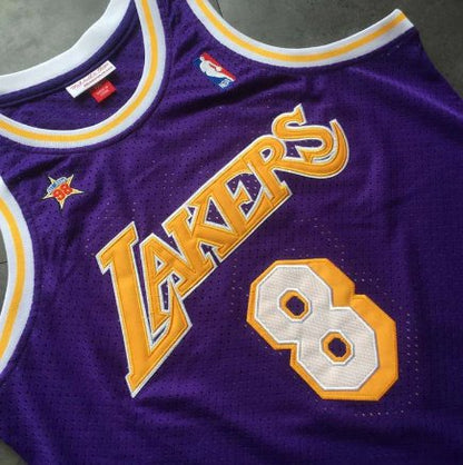 KOBE BRYANT #8 LOS ANGELES LAKERS PURPLE THROWBACK JERSEY - Prime Reps