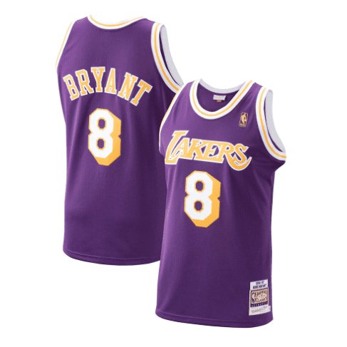 KOBE BRYANT #8 LOS ANGELES LAKERS PURPLE THROWBACK JERSEY - Prime Reps