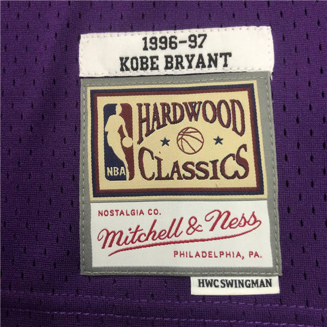 KOBE BRYANT #8 LOS ANGELES LAKERS PURPLE THROWBACK JERSEY (HEAT APPLIED) - Prime Reps