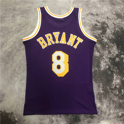 KOBE BRYANT #8 LOS ANGELES LAKERS PURPLE THROWBACK JERSEY (HEAT APPLIED) - Prime Reps
