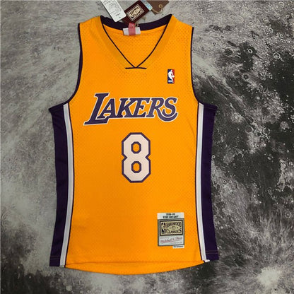 KOBE BRYANT #8 LOS ANGELES LAKERS THROWBACK JERSEY (HEAT APPLIED) - Prime Reps