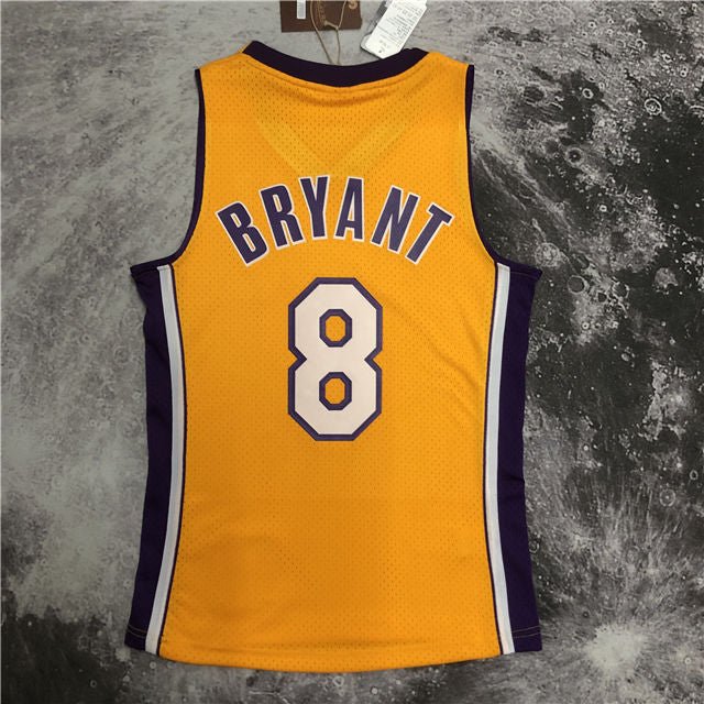 KOBE BRYANT #8 LOS ANGELES LAKERS THROWBACK JERSEY (HEAT APPLIED) - Prime Reps